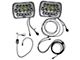 Quake LED Tempest High/Low RGB Accent LED Headlights; Chrome Housing; Clear Lens (87-95 Jeep Wrangler YJ)