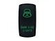 Quake LED Dark Side Lights Rocker Switch; Green (Universal; Some Adaptation May Be Required)