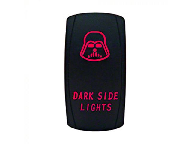 Quake LED Dark Side Lights Rocker Switch; Red (Universal; Some Adaptation May Be Required)