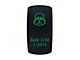 Quake LED Dark Side Lights Rocker Switch; Green (Universal; Some Adaptation May Be Required)