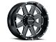 Raceline Hostage Gloss Black Milled 6-Lug Wheel; 20x10; -19mm Offset (03-09 4Runner)