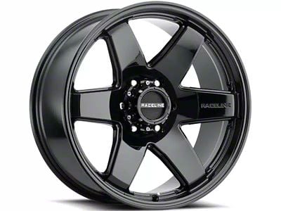 Raceline Addict Gloss Black 6-Lug Wheel; 20x9; -12mm Offset (04-15 Titan)