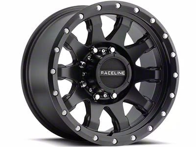 Raceline Clutch Matte Black 6-Lug Wheel; 20x9; 18mm Offset (04-15 Titan)