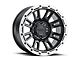 Raceline Compass Satin Black with Silver Ring 6-Lug Wheel; 18x9; -12mm Offset (04-15 Titan)