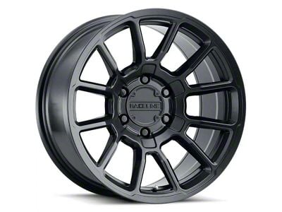 Raceline Gauge Satin Black 6-Lug Wheel; 18x9; 18mm Offset (04-15 Titan)