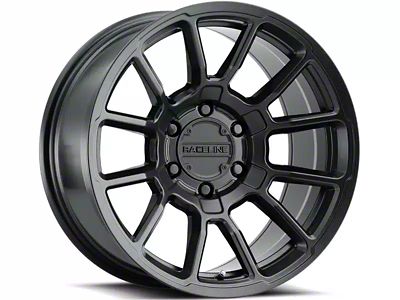 Raceline Gauge Satin Black 6-Lug Wheel; 20x10; -19mm Offset (04-15 Titan)