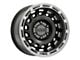 Raceline Halo Satin Black with Silver Ring 6-Lug Wheel; 18x9; -12mm Offset (04-15 Titan)