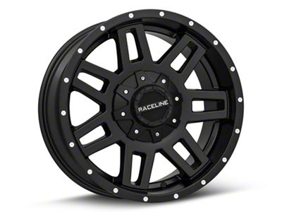 Raceline Injector Black 6-Lug Wheel; 18x9; 18mm Offset (04-15 Titan)