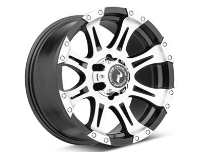 Raceline Raptor Black Machined 6-Lug Wheel; 18x9; 12mm Offset (04-15 Titan)