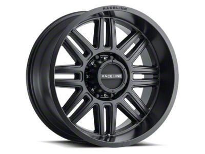 Raceline Split Satin Black 6-Lug Wheel; 18x9; 18mm Offset (04-15 Titan)