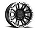 Raceline Compass Satin Black with Silver Ring 6-Lug Wheel; 17x9; -12mm Offset (05-15 Tacoma)