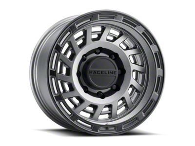 Raceline Halo Gunmetal with Black Ring 6-Lug Wheel; 17x8.5; 0mm Offset (05-15 Tacoma)