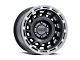 Raceline Halo Satin Black with Silver Ring 6-Lug Wheel; 17x8.5; 0mm Offset (05-15 Tacoma)