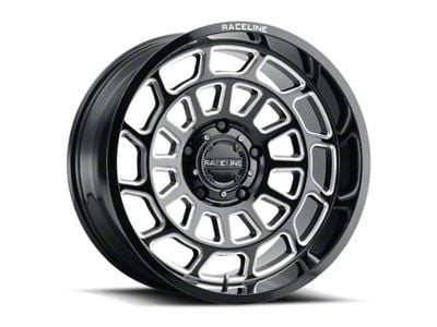 Raceline Warp Gloss Black Machined 6-Lug Wheel; 20x9; 18mm Offset (05-15 Tacoma)