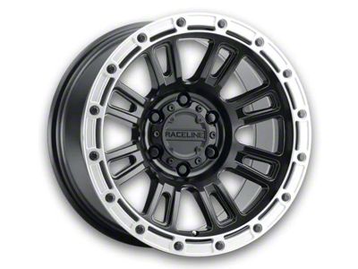 Raceline Compass Satin Black with Silver Ring 5-Lug Wheel; 18x9; 18mm Offset (07-13 Tundra)