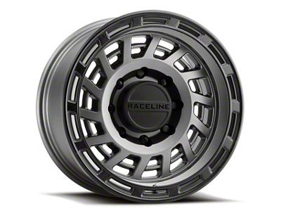 Raceline Halo Gunmetal with Black Ring 5-Lug Wheel; 18x9; 18mm Offset (07-13 Tundra)