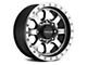 Raceline Avenger Black and Machined 6-Lug Wheel; 17x9; -12mm Offset (10-24 4Runner)