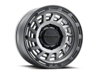 Raceline Halo Gunmetal with Black Ring 6-Lug Wheel; 18x9; -12mm Offset (10-24 4Runner)