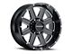 Raceline Hostage Gloss Black Milled 6-Lug Wheel; 18x9; 12mm Offset (2024 Tacoma)