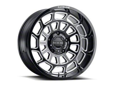 Raceline Warp Gloss Black Machined 6-Lug Wheel; 20x10; -19mm Offset (2024 Tacoma)