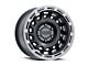 Raceline Halo Satin Black with Silver Ring 6-Lug Wheel; 17x9; -12mm Offset (03-09 4Runner)