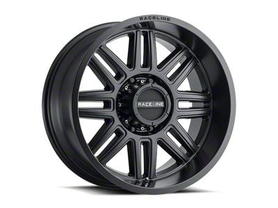 Raceline Split Satin Black 6-Lug Wheel; 18x9; -12mm Offset (10-24 4Runner)