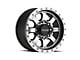 Raceline SL Avenger Black Machined Wheel; 17x9 (07-18 Jeep Wrangler JK)