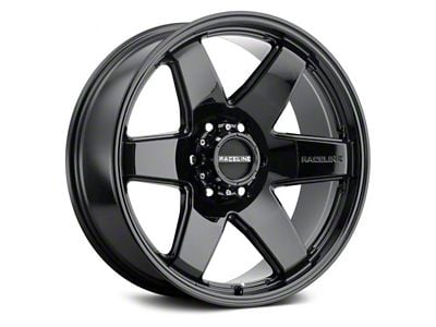 Raceline Addict Gloss Black 6-Lug Wheel; 20x8.5; 35mm Offset (22-24 Bronco Raptor)