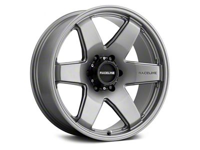 Raceline Addict Greystone 6-Lug Wheel; 18x9; 12mm Offset (22-25 Bronco Raptor)