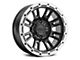 Raceline Compass Satin Black with Silver Ring 6-Lug Wheel; 17x9; -12mm Offset (22-24 Bronco Raptor)