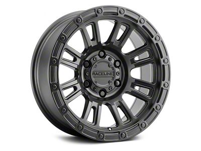 Raceline Compass Satin Black 6-Lug Wheel; 17x9; -12mm Offset (22-25 Bronco Raptor)