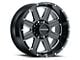 Raceline Hostage Gloss Black Milled 6-Lug Wheel; 20x9; 0mm Offset (21-24 Bronco, Excluding Raptor)