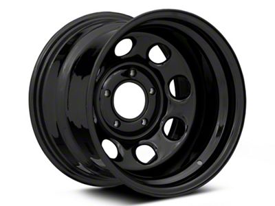 Raceline 81B Soft 8 Black Wheel; 15x7; -6mm Offset (84-01 Jeep Cherokee XJ)