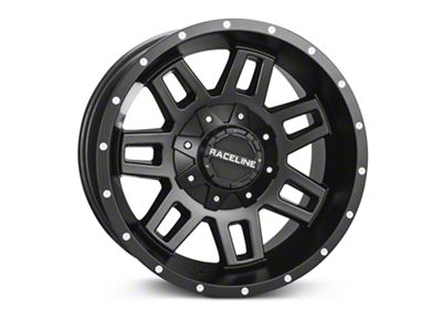 Raceline Injector Black Wheel; 17x9; 0mm Offset (20-24 Jeep Gladiator JT)