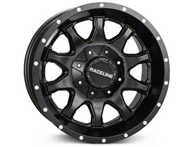 Raceline Shift Black Wheel; 16x8; 0mm Offset (87-95 Jeep Wrangler YJ)