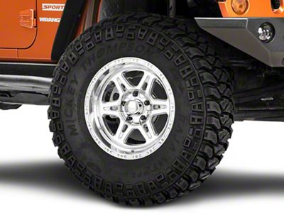 Raceline Renegade Polished Wheel; 17x9 (07-18 Jeep Wrangler JK)