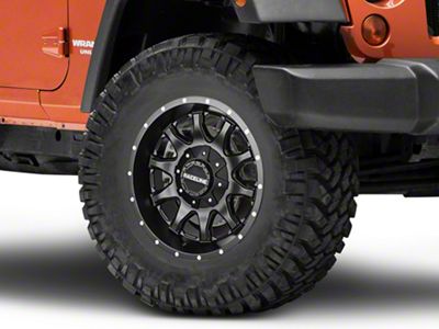 Raceline Shift Black Wheel; 17x8.5; 18mm Offset (07-18 Jeep Wrangler JK)