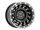 Raceline Halo Satin Black with Silver Ring 6-Lug Wheel; 18x9; 18mm Offset (16-23 Tacoma)