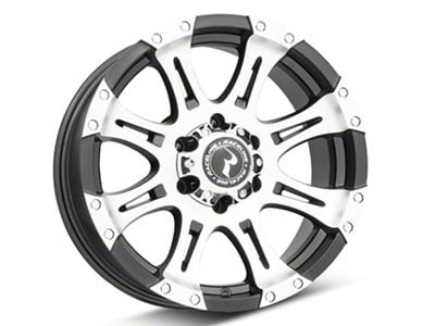 Raceline Raptor Black Machined 6-Lug Wheel; 18x9; 12mm Offset (17-24 Titan)