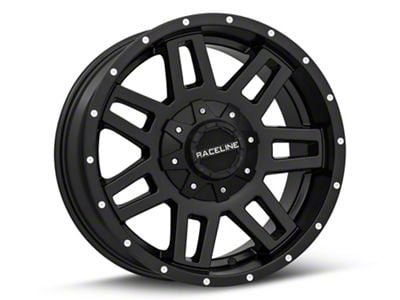 Raceline Injector Black 6-Lug Wheel; 18x9; 18mm Offset (16-24 Titan XD)