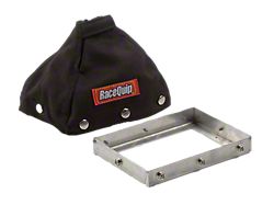 RaceQuip 6-Inch Tall Fire Retardant Shifter Boot with Mounted Base Plate; Black (Universal; Some Adaptation May Be Required)