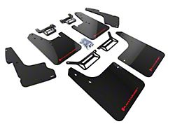 Rally Armor Black Mud Flaps with Red Logo; Front and Rear (12-24 4Runner, Excluding Nightshade)