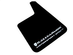 Rally Armor Universal MSpec Black Mud Flaps with White Logo; Front and Rear (Universal; Some Adaptation May Be Required)