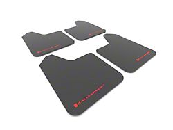 Rally Armor Universal UR Black Mud Flaps with Red Logo; Front and Rear (Universal; Some Adaptation May Be Required)