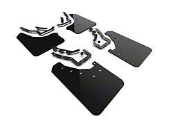 Rally Armor UR Mud Flaps with Metallic Black Logo; Front and Rear (2024 Tacoma)