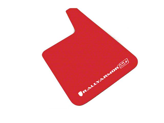 Rally Armor Universal UR Plus Red Mud Flaps with White Logo; Front and Rear (Universal; Some Adaptation May Be Required)