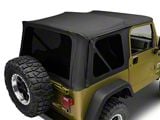 Factory Replacement Soft Top with Tinted Windows; Black Denim (97-06 Jeep Wrangler TJ w/ Full Steel Doors, Excluding Unlimited)