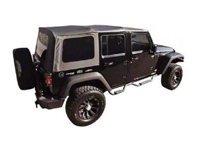 Premium Replacement Soft Top with Tinted Windows; Black Diamond (07-09 Jeep Wrangler JK 4-Door)