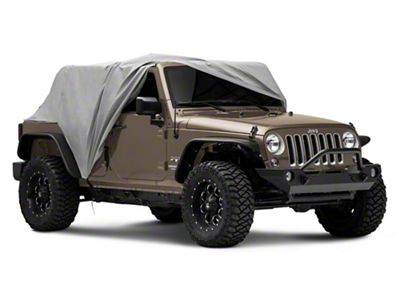 Waterproof Cab Cover with Door Flaps; Gray (07-18 Jeep Wrangler JK 4-Door)