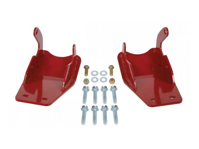 Rancho rockGear Rear Lower Control Arm Skid Plates; Red (21-24 Bronco)